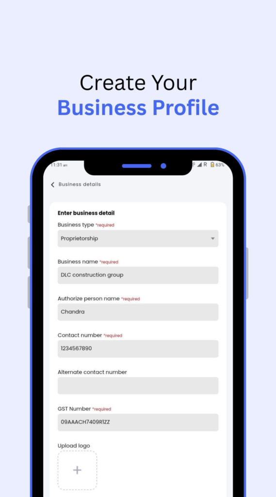 Create Business Account in Digital Labour Chowk Customer App