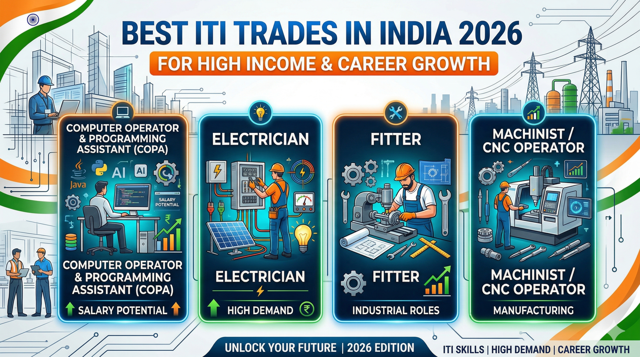 Best ITI Trades in India 2026 for High Income