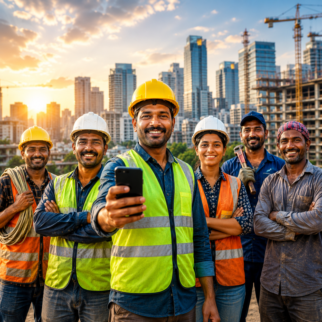 Indian Construction Workers empowered with technology